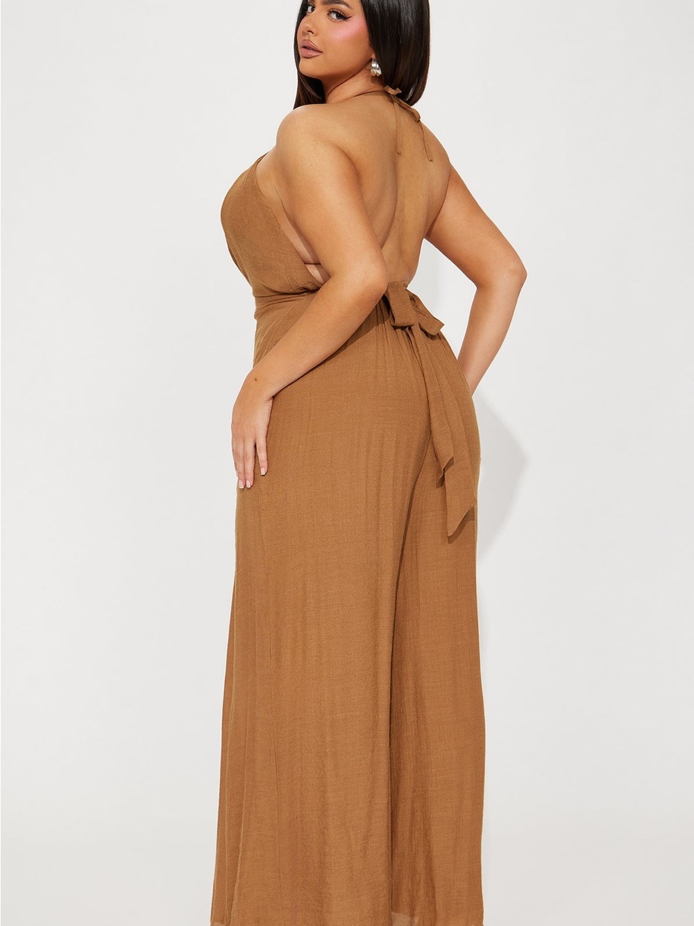 Fashion Nova Camel Halter Wide-Leg Jumpsuit - Picture 5 of 7